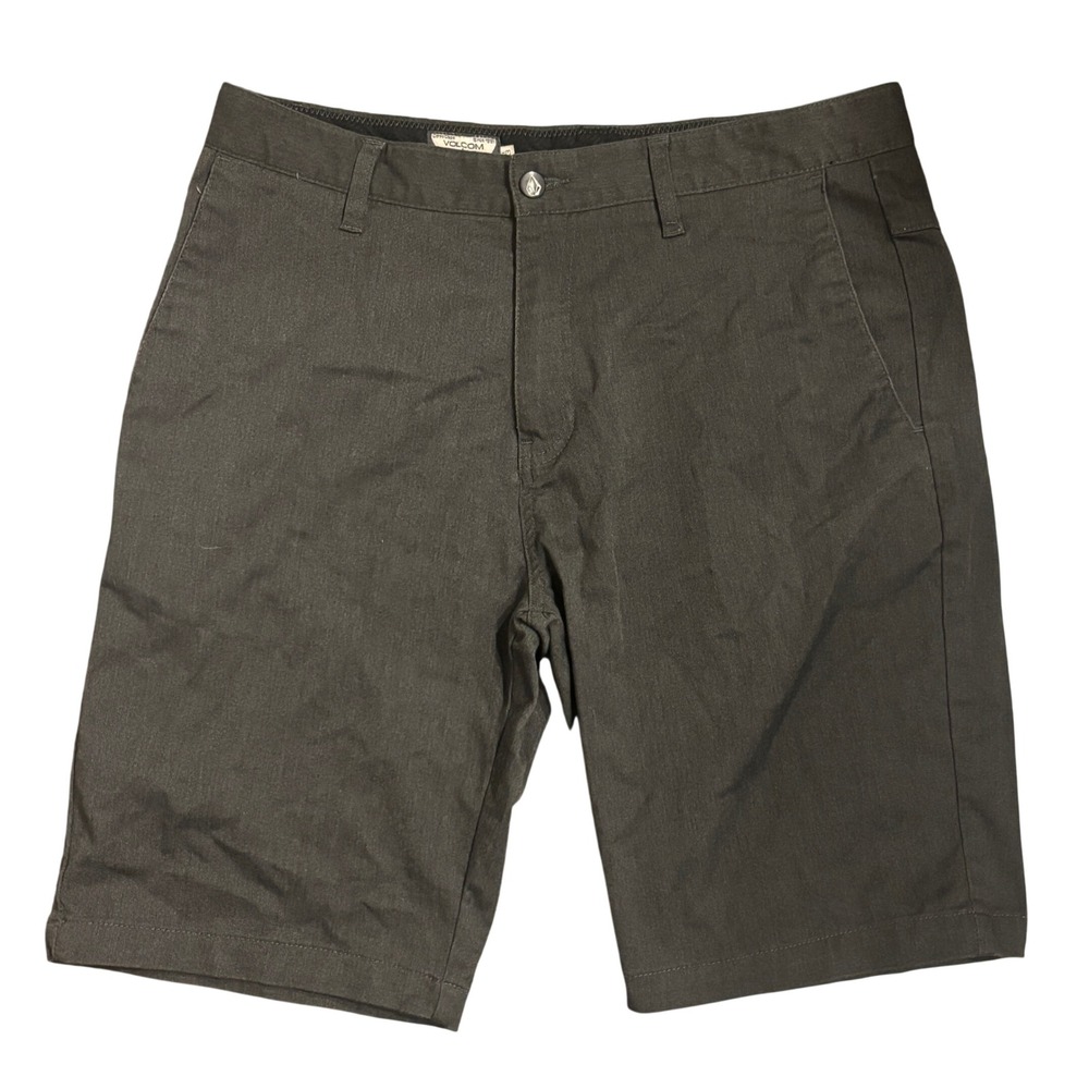 Volcom Chino Shorts 33 Dark Gray Charcoal Casual Skate Excellent